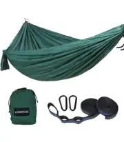 Camping Hammock Single Portable Ultralight Nylon Parachute with 2 Tree Straps