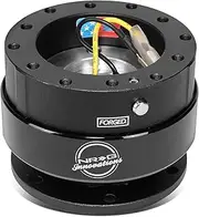 NRG Innovations Race Steering Wheel Quick Release (Black Body/Black Ring), gen 2.0, NRG-SRK-200BK