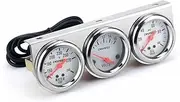 OFFSCH Guage Kit Volt Meter Temp Gauge Temperature Oil Pressure Gauge Gauges Oil Meter Oil Volt Water Gauge Water Meter Water Table Cars 3 in 1 Car Gauge Meter Refit Thermometer