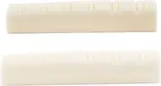 Musiclily Basic Flat Bottom Slotted Bone 12-String Acoustic Guitar Nut, 49x6x9.2/8.7mm (Set of 2)