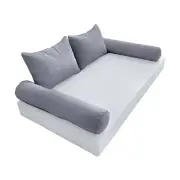 |SLIPCOVER ONLY| S4 Outdoor Bolster Backrest Pillow Covers Pipe Trim Full AD001