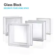 Glass Block Square Hollow Frost Ice/Crystal Craft L190xD190xH80mm Glass Bricks