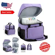 Stylish Purple Serger Case for Standard Overlock Machines with Storage Pockets