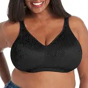 [Playtex] Women's 18 Hour Ultimate Lift and Support Wire Free Bra, Black, 40DD