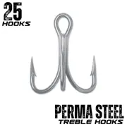 KAMIKAZE PERMA STEEL TREBLE HOOK (25 Pack)