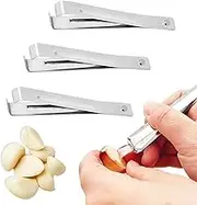 3PCS Stainless Steel Garlic Peeler - Garlic Peeler Clips Skin Remover - Easily Remove The Garlic Skin - Avoid Garlic Smell On Your Hands