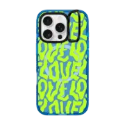 iPhone 16 Pro Impact Ring Stand Case MagSafe Compatible Neon Love by SOFE Store
