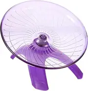 HANABASS Hamster Running Wheel for Chinchilla Guinea Pig Gerbil Silent Exercise Disc Smooth Edges for for Pet Cages Home Decor Stylish Taro Design