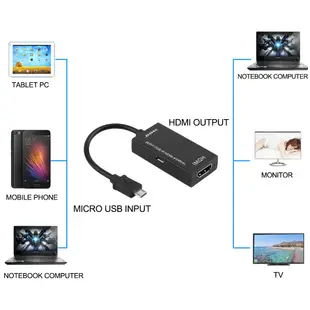 Micro轉HDMI線高清轉換器 USB轉高清HDMI 安卓手機MicroUSB轉HDMI影音傳輸線