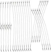 30pcs Wire Rope Fishing Twine Fishing Lure Fishing Bait Fishing Kit Stainless Steel Fishing Gear Fishing Line Rigging Wire Leader Fishing Swivels Snap Wire