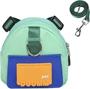 Dog Backpack Harness for Small to Medium Dogs Cute Pet Backpack with Built-in Dog Poop Bag Dispenser Adjustable Pets Self Carrier Bag Ideal for Travel, Hiking, and Daily Walks (Green)