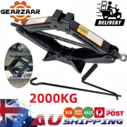 2TON Scissor Jack Car Van Wind Up Tyre Lift Chrome Crank Handle Emergency Tool