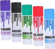 5pcs Pig Marking Crayon Livestock Identification Pens Animals Marking Crayons Marker Pen Livestock Marking Color Sticks Animal Marking Pen Animal Writing Pen Cow Markers Wax
