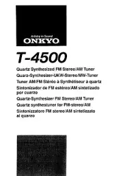 Onkyo T-4500 Tuner Owners Manual