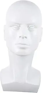 Healeved 1pc Mannequin Head Models Mannequin Face Head Wig Stand Holder Display Wig Mannequin Cosmetology Head Practice Head White