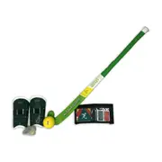 Kookaburra Hook In 2 Hockey Starter Stick/Bag/Accessories Pack 26'' Green/Gold