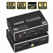 HDMI 2.0b EARC Audio Extractor Splitter 18Gbps 4K 60Hz with Earc Function 1X1