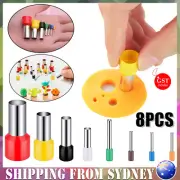 8X Circle Stainless Steel Cutting Polymer Clay Jewellery Earring Hole Cutter AU