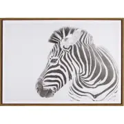 Kreatur Canvas Print in Frame Zebra Portrait
