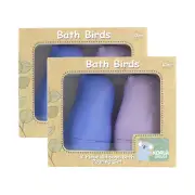 4pc Koala Dream Bath Birds Silicone Pouring Baby/Toddler Toy Set Purple 10m+