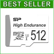 Shock & Waterproof 512GB UHS-I microSD Card - Ideal for Dash and Body Cameras
