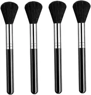 DECOMELODY 4Pcs Portable Nail Dust Brush Lightweight Durable Nail Care Tools for Manicure Stores for Nail Art Cleaning Makeup Easy to Carry for Go Use