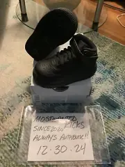 DS 2021 Nike Air Force 1 Mid Triple Black TD (Toddler) Size 6C