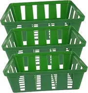 KITANDOVE 3pcs Plastic Planter Nursery Baskets Durable Plant Trays for Flower Vegetable Cultivation Compact Garden Supplies for Hassle Storage Cleaning