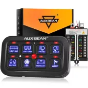 Auxbeam 8 Gang Switch Panel Universal Touch Control for Car Pickup Truck UTV SUV (for: Jeep)