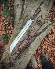 Custom Handmade 16" Full Tang Hunting Machete – Spring Steel Blade