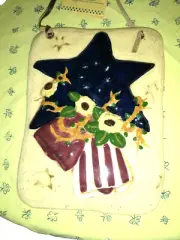 CRAZY MOUNTAIN ~ CHRISTMAS~ Hand Painted~ Rustic Slate Plaque ~ Leather Hanger