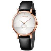 在飛比找蝦皮購物優惠-Calvin Klein CK 紳士簡約小秒針皮帶腕錶(K9