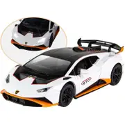 Catzon 1:24 Alloy Diecast Car Model with Pull Back Function & Light & Sound-White