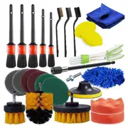 27 Pieces Car Cleaning Brushes Kit Car Detailing Supplies Household Cleaning Kit