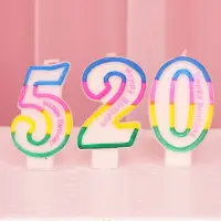 在飛比找樂天市場購物網優惠-寶寶百天裝飾兒童生日周歲布置數字520蠟燭成人祝壽數字蛋糕蠟