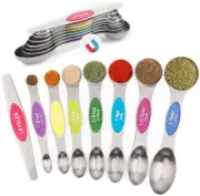 UpNUpCo Stainless Steel Stackable Magnetic Measuring Spoons/Cups Dual Sided