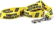 Yellow Dog Design Caution Medication Needed Dog Leash with Standard Loop Handle, 1" Wide