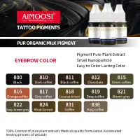 在飛比找蝦皮購物優惠-Aimoosi 永久化妝樣品顏料 3ml 純有機植物色紋身眉
