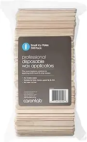 Caronlab Disposable Wooden Spatula Small Icy Pole 500 Pack Wax Waxing Sticks