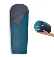 Compact Velvet Lined Sleeping Bag, Lightweight Three Season Sleeping Bag, Wat...