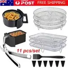 11pcs Air Fryer Grill Rack Multi Layer Removable Shelf Mesh Rack for Cooking BBQ