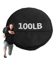 Sand Bags for Weights, Heavy-Duty Unfilled Fitness Sandbag, Strength Training Weight Bag, Fitness Equipment for Full-Body and Core Trainings, Compound 1000d Fabric, Black