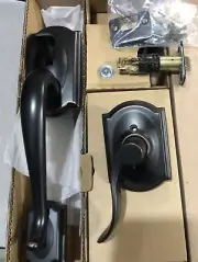 Schlage FE285 CAM ACC 716 CAM Camelot Handleset Interior Lever Aged Bronze LH
