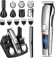 6-in-1 Men's Hair Clipper Set Beard Electric Body Hair Trimmer e Trimmer Haircut Kit Fully Washable USB Rechargeable