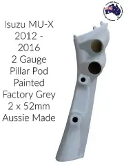 2 Gauge Pillar pod suit Isuzu D Max Painted Factory Grey 2012 - 2016 52mm