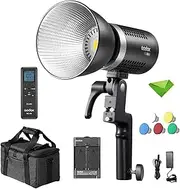 Godox ML60Bi 60W Handheld LED Video Light, Bi-Color Lights CCT 2800K-6500K, Built-in FX Effects, CRI 96 TLCI 97, Godox Mount for Outdoor Indoor Photography Videography Filming with RC-A6 Remote