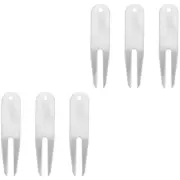 6 pcs Stainless Steel Golfs Divot Forks Wine Opener Golfs Divot Fork Wine