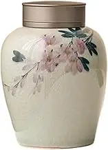 Decorative Personalized Crackle Pattern Ceramic Bottle Hand Painted High Grade Ceramic Sealed Jar Kitchen Storage Jar Container