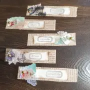 Lot 5 Junk Journal Tags Snippets Cluster Vintage Ephemera Craft Card Scrapbook