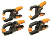 WEN CLH151 Quick-Release Ratcheting Hand Clamps w/ 1.5" Jaw Opening, 4 Pack